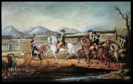 Washington Reviewing the Western Army at Fort Cumberland, Maryland von Frederick Kemmelmeyer