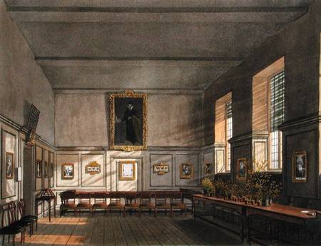 Examination Room of Merchant Taylors' School, from Ackermann's 'History of Merchant Taylors' School' von Frederick Mackenzie