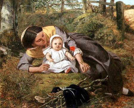 Mother and Child with a poppy von Frederick Richard Pickersgill