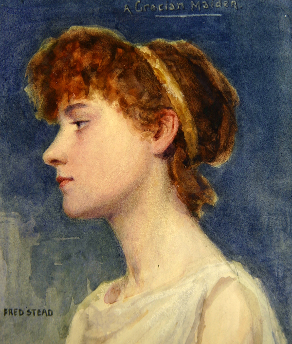 A Grecian Maiden, c.1890 (w/c on paper)  von Frederick Stead