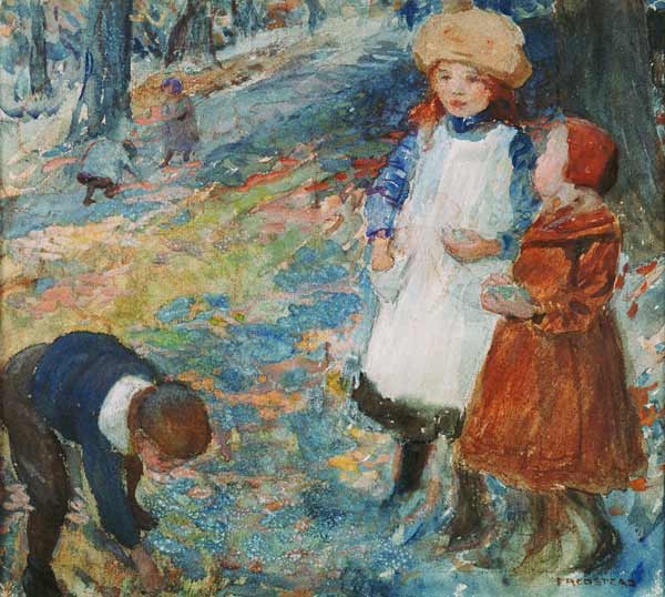 Children in the Wood (w/c on paper)  von Frederick Stead