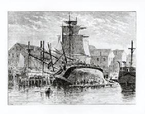 Whaling ships in New Bedford, Massachusetts 1882