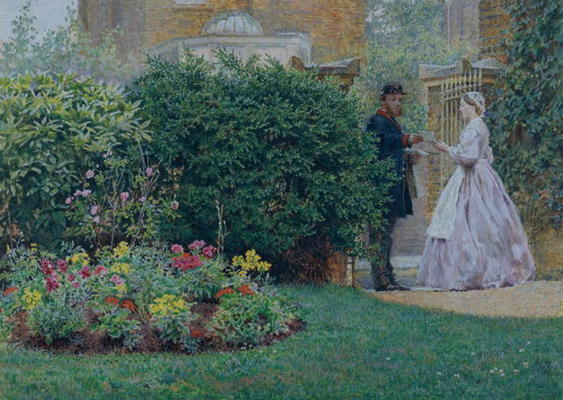 My Front Garden, 1864 (w/c & gouache on paper) von Frederick Walker
