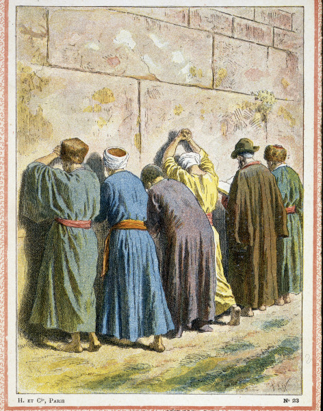 Jerusalem,Klagemauer,bet.Juden von Frédéric Théodore Lix
