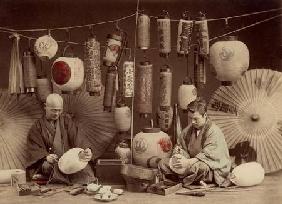 Scene in a Japanese Lantern work Shop
