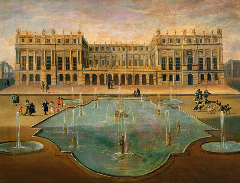 Chateau de Versailles from the Garden Side von French School