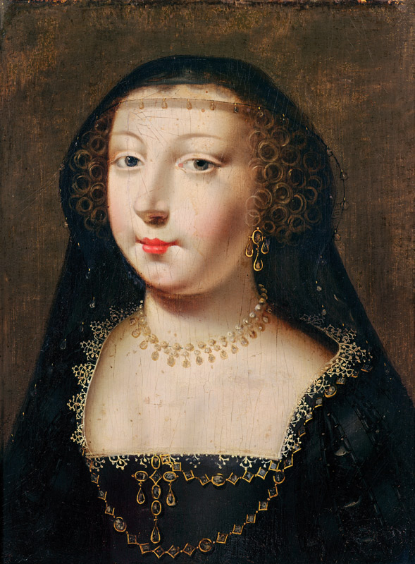 Portrait of Gabrielle d''Estrees von French School