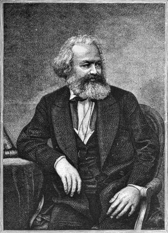 Portrait of Karl Marx (1818-83) 1857 von French School