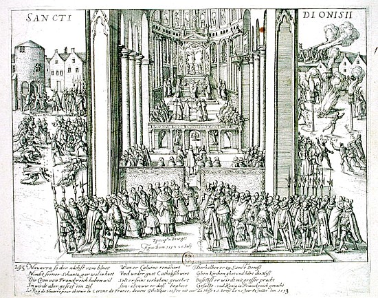 Abjuration of Henri IV (1553-1610) at St. Denis on 15th July 1593 von French School