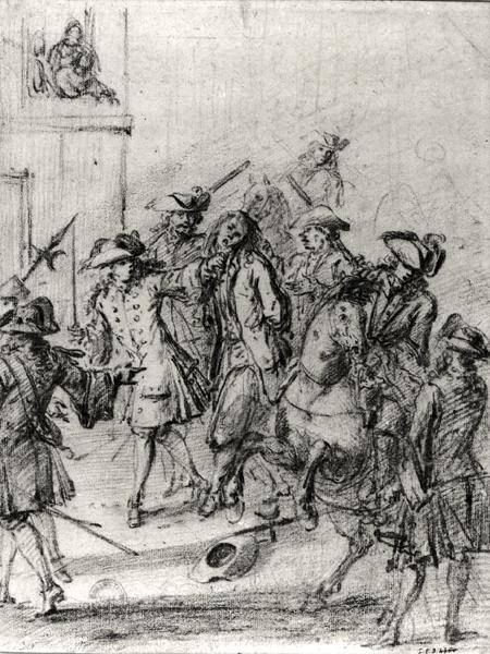 The Arrest of Louis Dominique Cartouche (1693-1721) von French School