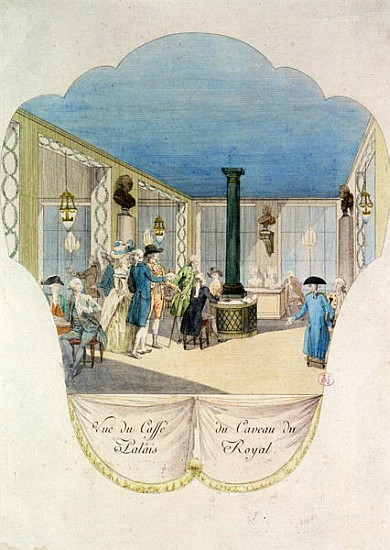 Cafe in the cellar of the Palais-Royal von French School