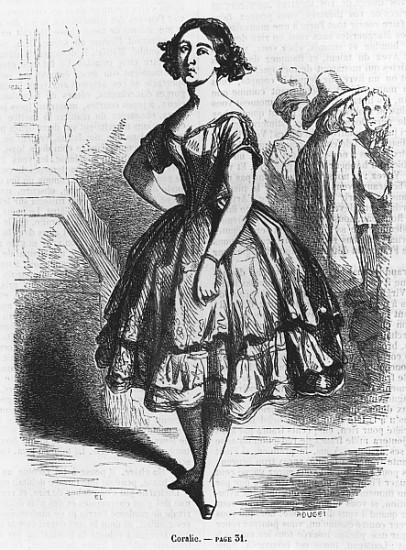 Coralie, illustration from ''Les Illusions perdues'' Honore de Balzac von French School