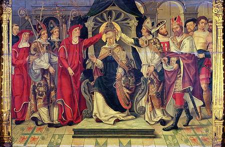 Coronation of Pope Celestine V (c.1215-96) von French School