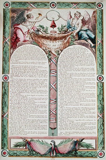 Declaration of the Rights of Man von French School
