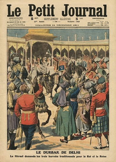 Delhi Durbar, illustration from ''Le Petit Journal'', supplement illustre, 24th December 1911 von French School