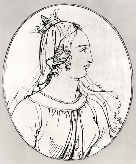 Eleanor of Aquitaine (c.1122-1204)  (detail of 158139) von French School