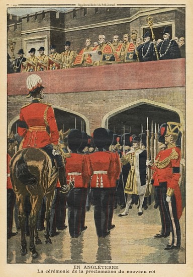 England, proclamation of the new King George V, illustration from ''Le Petit Journal'', supplement i von French School