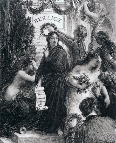 Engraving dedicated to the memory of Hector Berlioz von French School