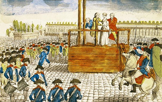 Execution of Marie-Antoinette (1755-93) in the Place de la Revolution, 16th October 1793 von French School