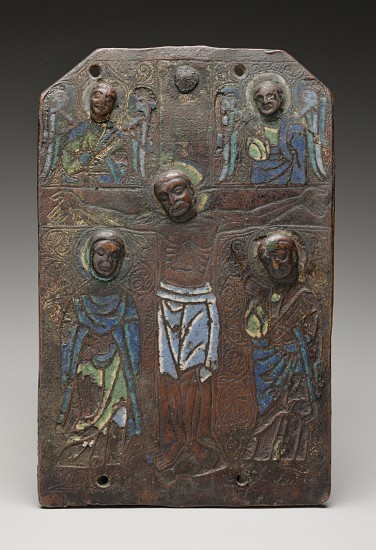 Fragment of a plaque from a reliquary chasse depicting the crucifixion, 1175/1200 von French School