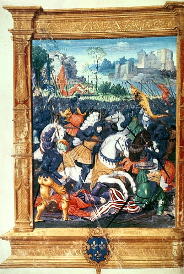 Francois I (1494-1547) at the Battle of Marignano, 14th September 1515 von French School