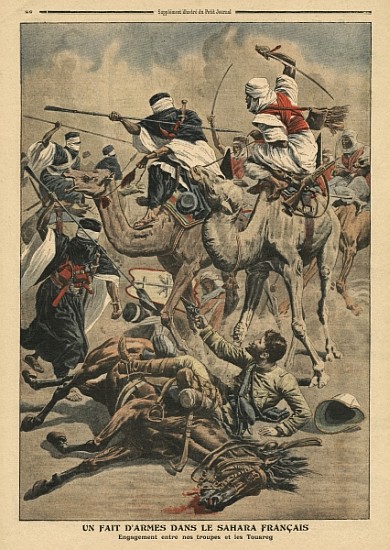 French troops in Sahara, illustration from ''Le Petit Journal'', supplement illustre, 17th March 190 von French School