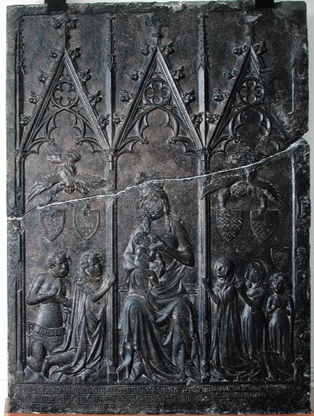 Funerary stela of the Sacquespee family, from the St. Nicaise cemetery, Tournai von French School