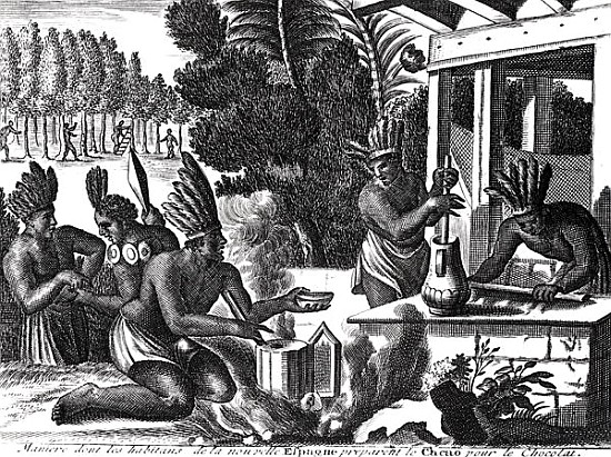 How the Natives of New Spain Prepared Cacao for Chocolate von French School