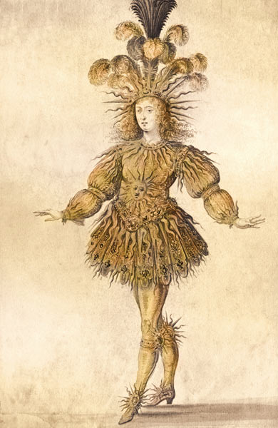 King Louis XIV of France in the costume of the Sun King in the ballet ''La Nuit'' von French School