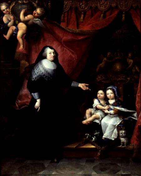 Madame de Lansac (1582-1657) and the Children of France von French School