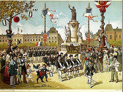 March-Past in the Place de la Republique, 14th July 1880 von French School