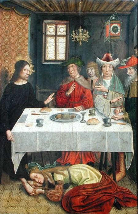 Das Mahl im Haus von Simon dem Pharisäer von French School