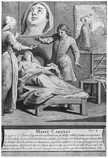 Miraculous healing of a blind woman, Marie Carteri, on the tomb of Deacon Francois de Paris at the p von French School