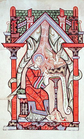 Ms 75 fol.63v St. John the Evangelist, from the Gospels according to St. Matthew and St. John, from  von French School