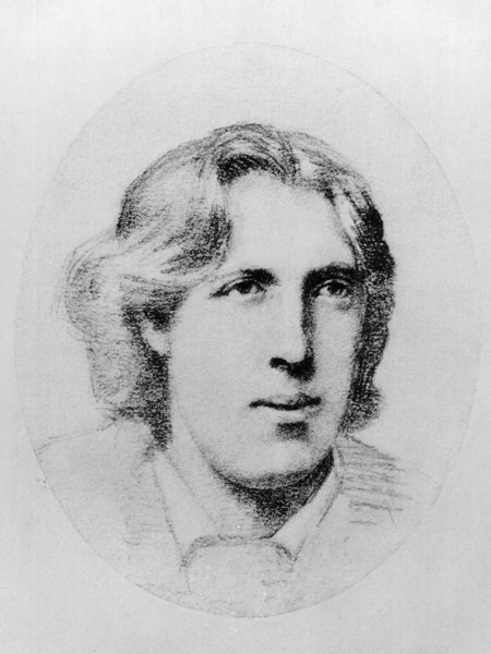 Portrait of Oscar Wilde (charcoal) von French School