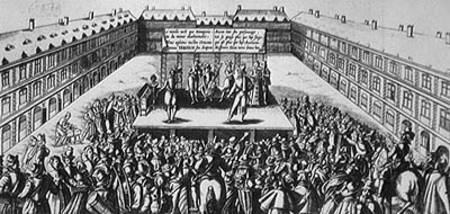 Outdoor Theatrical Performance with Antoine Firard (1584-1633), known as Tabarin, on Stage von French School