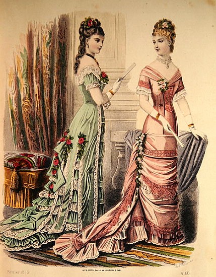 Paris fashion, from ''Journal des Demoiselles'' published Dupuy Paris von French School