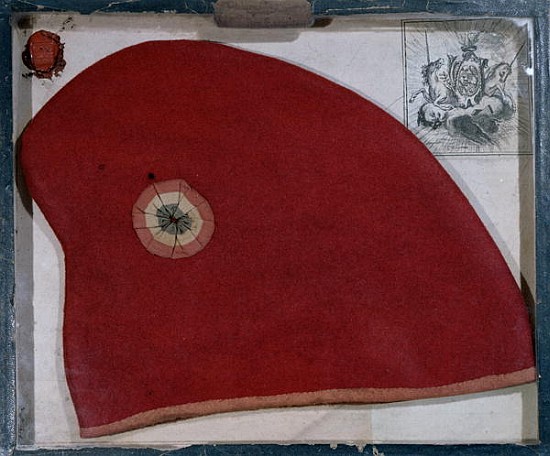 Phrygian Cap with a red, white and blue cockade from the period of the French Revolution (felt) von French School