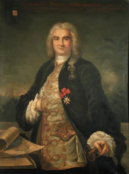 Portrait of Bertrand-Francois Mahe de la Bourdonnais (1699-1753) von French School