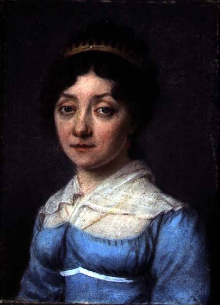 Portrait of a Bourgeois Woman in a Blue Empire Dress von French School