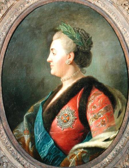 Portrait of Catherine II (1729-1796) of Russia von French School