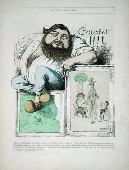 Portrait of Gustave Courbet (1819-77) illustration from 'Gill Revue' von French School
