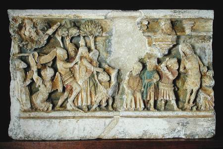 Relief depicting Scenes from the Passion of Christ: The Arrest and the Flagellation von French School