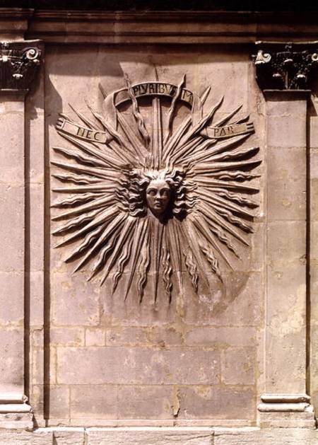 Relief of the sun from the facade von French School