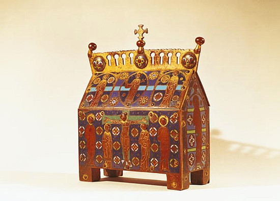 Reliquary chest, 12th-13th century (metal & enamel) von French School