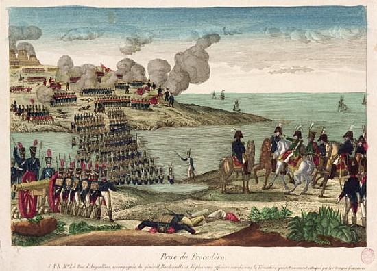 Siege of Trocadero Louis-Antoine de France (1775-1844) Duc d''Angouleme, 31st August 1823 von French School
