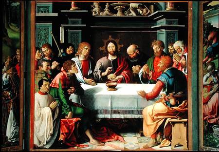 The Last Supper, central panel from the Eucharist Triptych von French School