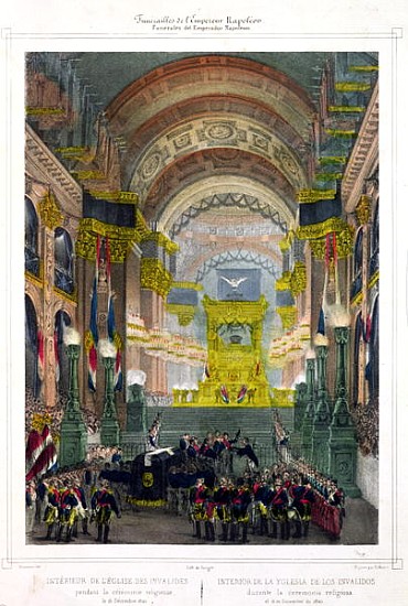 The Arrival of Napoleon''s Ashes at L''Eglise des Invalides, 15th December 1840 von French School