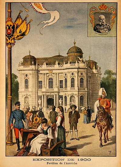 The Austrian Pavilion at the Universal Exhibition of 1900, Paris, illustration from ''Le Petit Journ von French School