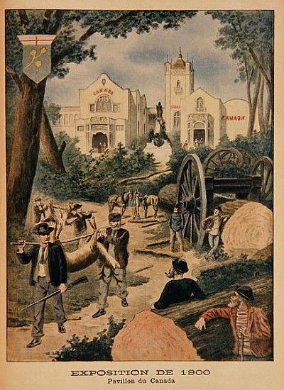 The Canadian Pavilion at the Universal Exhibition of 1900, Paris, illustration from ''Le Petit Journ von French School